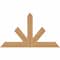 Ekena Millwork Saratoga Timber Gable Bracket, Western Red Cedar, 60"W x 35"H x 1 1/2"D x 5 1/2"F, 14/12 Pitch GBW060X35X0206SAR00SWR - alternate 1